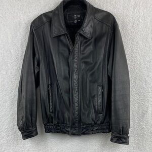 G-111 Black Leather Bomber / Aviator Jacket, Men’s Medium.